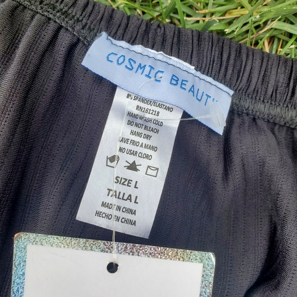 NWT Cosmic Beauty Black Tube Top Women's Jumpsuit Size Large - Picture 2 of 16